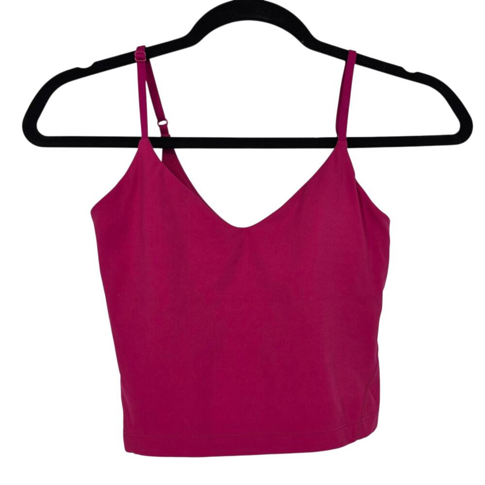 Lululemon Ripened Raspberry Pink Align Cropped Cami Tank Top Light Support Sz 2